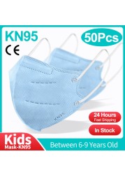 10-100pcs FFP2 Reusable Baby Mask CE Approved FPP2 Mascarillas Infantil 5 Layer Filter ffp2kids mask kn95 mascarillas niños