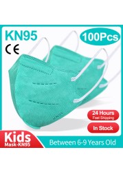 10-100pcs FFP2 Reusable Baby Mask CE Approved FPP2 Mascarillas Infantil 5 Layer Filter ffp2kids mask kn95 mascarillas niños