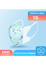 Elough Mascarillas FPP2 Niños Mask Infant Reusable FFP2 3D Cartoon KN95 Masks For Kids FFP 2 4 Layers ffp2 Kids Mask