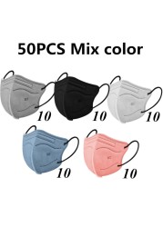 5D face mask KN95 masks ffp2 spain healthy mask FFP2 ce approved fp2 masks kn 95 black respiratory mask ffp3