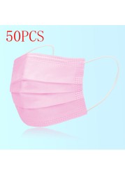 Nonwoven Disposable Masks 3 Layers Face Mask Breathable Disposable Mouth Mask Adult Mascarilla Mask 18 Hours Shipping