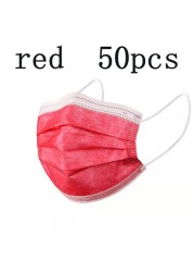 Nonwoven Disposable Masks 3 Layers Face Mask Breathable Disposable Mouth Mask Adult Mascarilla Mask 18 Hours Shipping