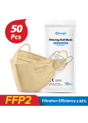 Korean FPP2 Masks KN95 Mascarillas FFP2 homology adas black 4 layers protective face mask reusable ffp2fan CE Masque Noir