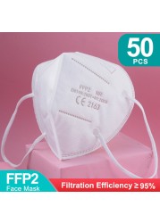 20-100pcs ffp2fan ce mascarillas ffp2reuse zable protective colors mouth mask kn95 masque ffpp2 mascarillas kn95 certificate