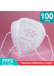 20-100pcs ffp2fan ce mascarillas ffp2reuse zable protective colors mouth mask kn95 masque ffpp2 mascarillas kn95 certificate