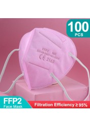 20-100pcs ffp2fan ce mascarillas ffp2reuse zable protective colors mouth mask kn95 masque ffpp2 mascarillas kn95 certificate