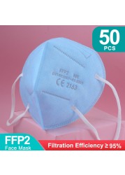 20-100pcs ffp2fan ce mascarillas ffp2reuse zable protective colors mouth mask kn95 masque ffpp2 mascarillas kn95 certificate