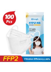 Elough KN95 Mascarillas Niños FFP 2 الأسماك الأطفال FPP2 أقنعة Resuable Mascarilla FFP2 Infantil Homologada 4 طبقات FFP2Mask الاطفال