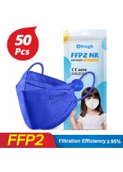 Elough KN95 Mascarillas Niños FFP 2 Fish Babies FPP2 Masks Resuable Mascarilla FFP2 Infantil Homologada 4 Layers FFP2Mask Kids