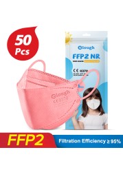 Elough KN95 Mascarillas Niños FFP 2 Fish Babies FPP2 Masks Resuable Mascarilla FFP2 Infantil Homologada 4 Layers FFP2Mask Kids