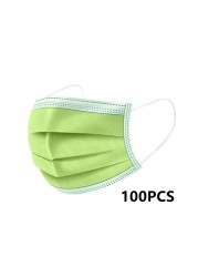 10-200pcs Disposable Kids Baby Masks Christmas Non-woven Face Mask 3 Layer Filter Ply Anti-dust Baby mascarillas quiurgicas