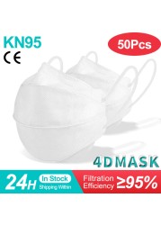 4D Mascarilla FPP2 Homolokada 4 Layers Respiratory Protective Face Mask CE KN95 Mascarillas Negras Reusable ffp2fan Certification