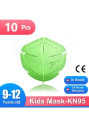 9-12 Years Children FFP2 Masks 5 Layers Mascarilla KN95 Infantil FFP2mask Niños Mascarillas FPP2 Homologada Kids Mask FP2