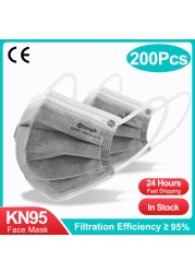 10-200pcs KN95 Masks Mascarilla fpp2 homologada 5 Layers CE Disposable Face Mask Activated KN 95 Mascarillas FPP2 FFP2mask