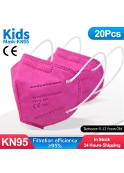 9-12 Years FFp2 Mascarillas Children Colors kn95fan Kids ffp2fan Ninos CE Masque FPP2 Reusable Filter Mask kn95 infantil