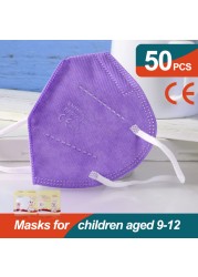 9-12 Years FFp2 Mascarillas Children Colors kn95fan Kids ffp2fan Ninos CE Masque FPP2 Reusable Filter Mask kn95 infantil