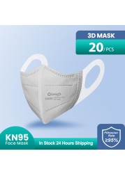 Elough FFP2 Mascarillas FPP2 Certified 3D Mask 5 Colors Mascarilla KN95 Adulto FP2 4 Layer Mask ffp2masque FFP 2 Mask