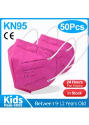 9-12 old kids kn95fan mask for kids ffp2masque kids mask washable fpp2 kn95 mascarillas niño ffp2 niños