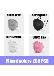 Black Person Summit Masks fpp2 Gray White Pink Certification For CE EN149 Matching KN95 Mouth Face Respirator Masque FFP2 Niños