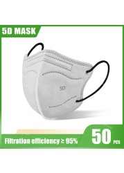 Mascarene FFP2 CE Certificate Europe 5D KN95 Adult Masks ffp2masque FFP 2 Mascarilla FPP2 Homolucada