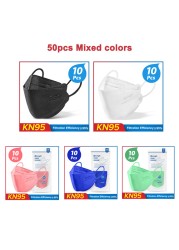 Mascarillas FPP2 Negras KN95 Mask mascarilla fpp2 Homeopathic Protective Respirator Adult FPP2 Colorful Masks ffpp2 ffp2necce