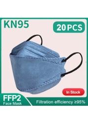 قناع السمك ffp2 Mascarillas FPP2 KN95 Morandi ffp2fan 4 طبقة تنفس وافق أقنعة الوجه FFP2 تنفس غطاء للفم قناع