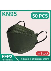 قناع السمك ffp2 Mascarillas FPP2 KN95 Morandi ffp2fan 4 طبقة تنفس وافق أقنعة الوجه FFP2 تنفس غطاء للفم قناع