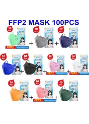 FPP2 Approved Children Mask FFP2Fan Kids Korean Fish Mask Respirator Mask FFP 2 KN95 Face Masks pff2 ffp2reuse zable FFPP2