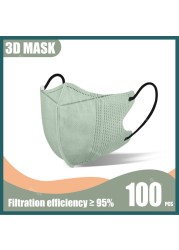 Elough Morandi 3D Mask for Mascaras kn95 korean fish mask ffp2fan adult 4L Ayers FFP 2 KN95 Mask KN 95 Mask Black