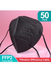 قناع ffp2 negras ffp2 متعدد الألوان ffp2 mascarillas kn95 mascarillas fpp2 قابل لإعادة الاستخدام ce قناع واقٍ الجهاز التنفسي fpp2 mascarillas