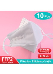 KN95 Mascarilla Respirator Mask 5 Layers FPP2 homology ada CE FFP2 Reusable FPP2 Respirator Mask ffp2fan Protective Mask KN95 Masque FFP3