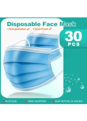 10-500pcs Disposable Face Mask Cherogical Mask 3 Ply Mouth Filter Face Mask Mascara Mascara Querogicas Homeopathic Mascara