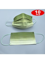 100 Gradient Disposable Mask Matte Printing Face Masks Adult 3 Ply Nonwove Maschera Protective Mouth Cover Unisex Jetable Mask