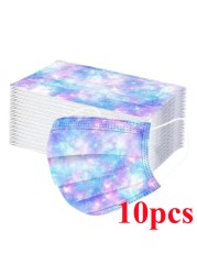 10-100pcs Disposable Face Mask 3 Layer Non-woven Filter Star Mouth Face Mask Anti-Dust Adult mascarillas quiurgicas homology adas