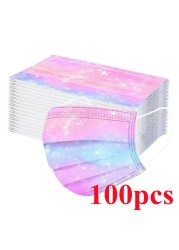 10-100pcs Disposable Face Mask 3 Layer Non-woven Filter Star Mouth Face Mask Anti-Dust Adult mascarillas quiurgicas homology adas