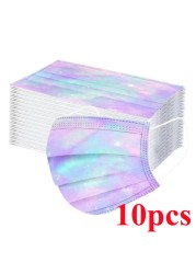 10-100pcs Disposable Face Mask 3 Layer Non-woven Filter Star Mouth Face Mask Anti-Dust Adult mascarillas quiurgicas homology adas