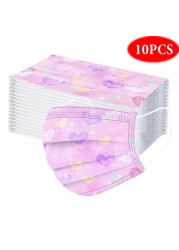 10-100pcs Adult Face Mask Fashion Colorful Printed Disposable Mouth Mask 3 Layer Anti-Dust Earpiece Protective mascarillas masque