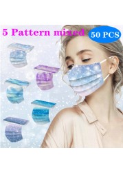 Adult Face Mask Disposable Mask 3 Layer Butterfly Flower Fashion Women Mouth Mascherine Mascarilla Masque