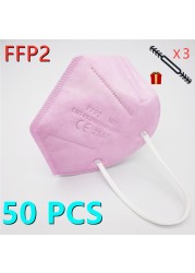 10-100 قطعة FFP2 Mascarillas الأسود الكبار ffp2fan الألوان المعتمدة الجهاز التنفسي fpp2 قناع الوجه Mascherine ffpp2 CE التسليم السريع