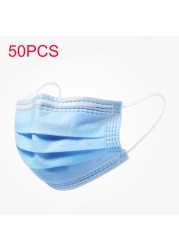 3-layer protective face mask with anti-dust filter for adults disposable