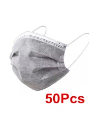 3-layer protective face mask with anti-dust filter for adults disposable