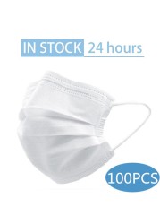 3-layer protective face mask with anti-dust filter for adults disposable