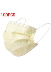 3-layer protective face mask with anti-dust filter for adults disposable