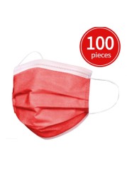 3-layer protective face mask with anti-dust filter for adults disposable