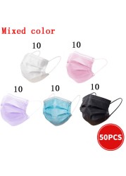 3-layer protective face mask with anti-dust filter for adults disposable