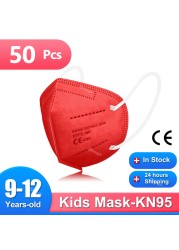 9-12 old CE ffp2 mask for kids mascarillas fpp2 niños 5 layers kids KN95 masks boys girls face mask ffp2fan Masque Enfant