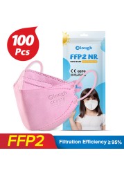 Elough KN95 Mascarillas Niños FFP 2 6 A 12 Años Masks Certified Fish for Kids FPP2 Masks FP2 Mascarilla FFP2 Infantil ffp2fan for Kids