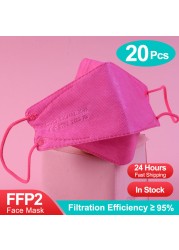 New FFP2 fish type mask KN95 mask ffp2 mascarillas korean face mask adult protection mask FPP3 mask ffp2 mascarillas homology adas