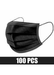 10-200pcs Meltblown Disposable Face Mask 3 Layers Mascarillas quiurgicas homology adas Adult Mouth Mask Paintball Masque Fast Ship