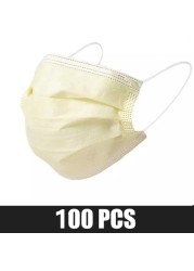 10-200pcs Meltblown Disposable Face Mask 3 Layers Mascarillas quiurgicas homology adas Adult Mouth Mask Paintball Masque Fast Ship